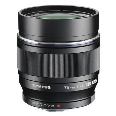 Olympus M.Zuiko Digital ED 75mm f/1.8 (black) lens