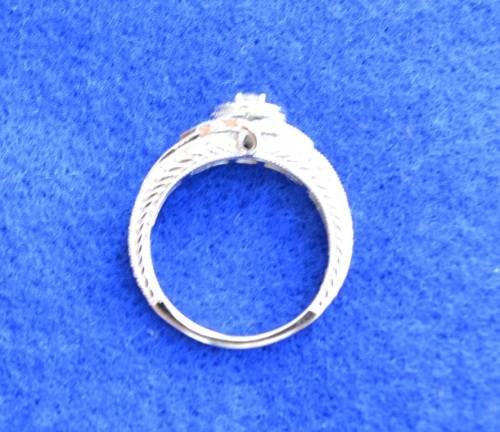 White Gold and Diamond Ring--100% Natural