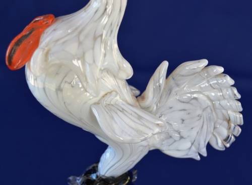 Murano Style Rooster Figure