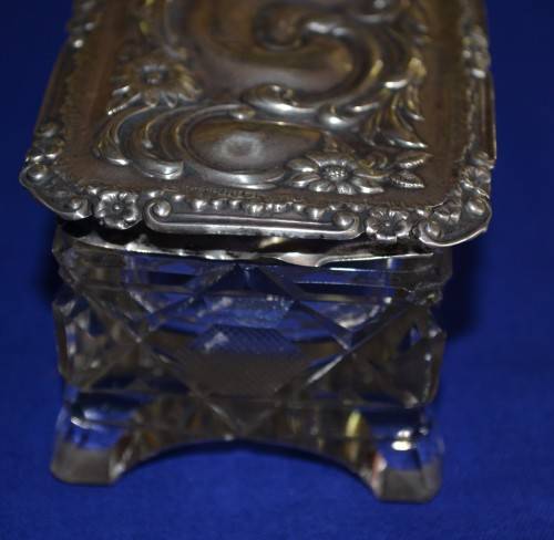 Sterling Silver and Crystal Trinket Box