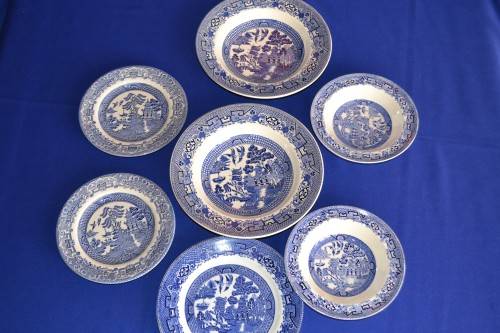 "Old Willow" Items - Seven Pieces