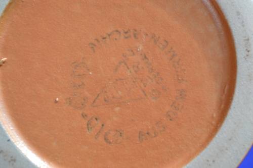 Collectible Stoneware German Beer Stein with Pewter Lid