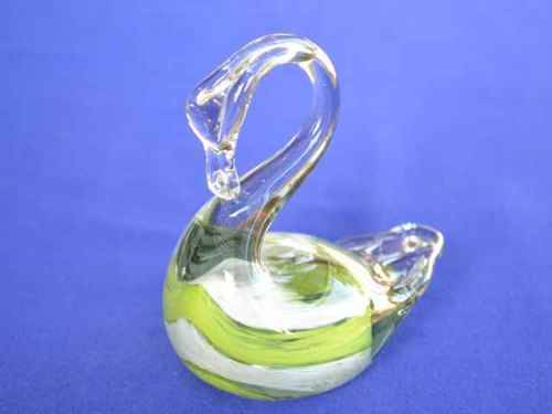 Studio Glass Paper Weight - Swan