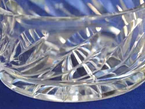 Pressed Glass Pin Dishes x 2 and Cut Glass Open Trinket Bowl