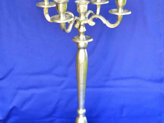 Five Arm Silver Aluminium Candleabra