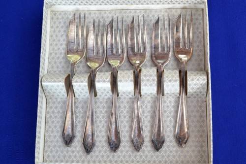 Eetrite Stainless Steel Cake Forks Vintage - Set of Six