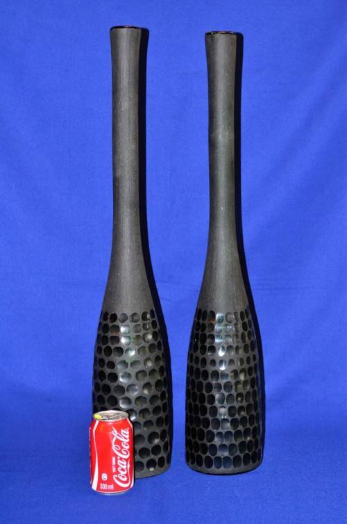 Vintage Black Studio Heavy Glass Bottles