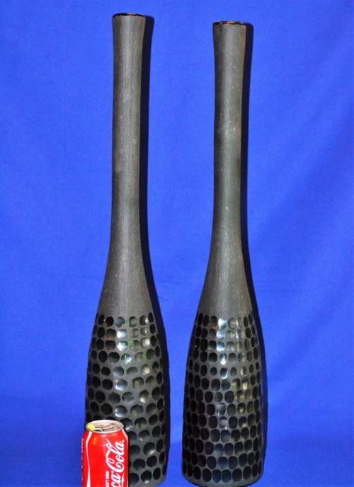 Vintage Black Studio Heavy Glass Bottles