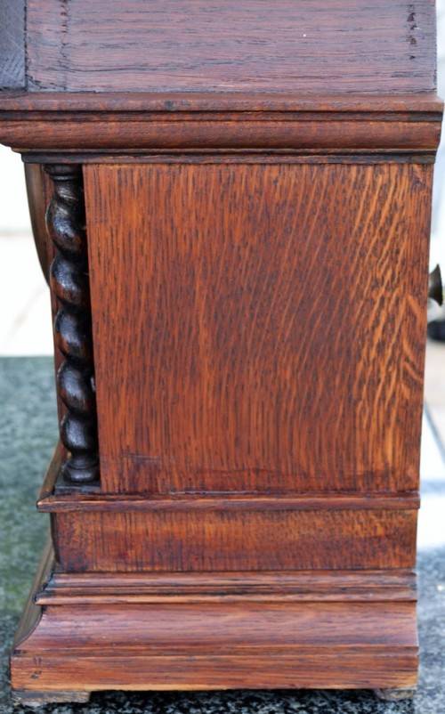 Antique 1922 clock case - Mechanism converted from wind-up to battery operated