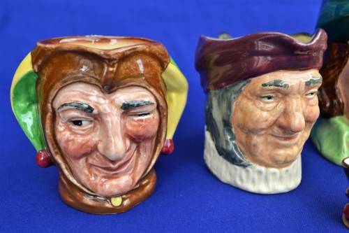 Small collection of Character Jugs - 4 x Royal; Doulton - 1 x  Lancaster Sandland
