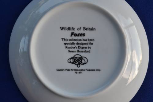 Wild Life of Britian Collectable display Plate Small