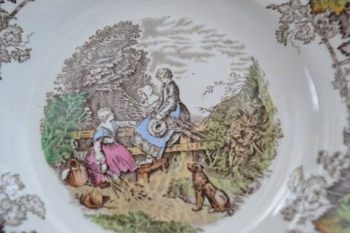 Copeland Spode "Spode's Byron" Soup Cup, Saucer and Bread Plate