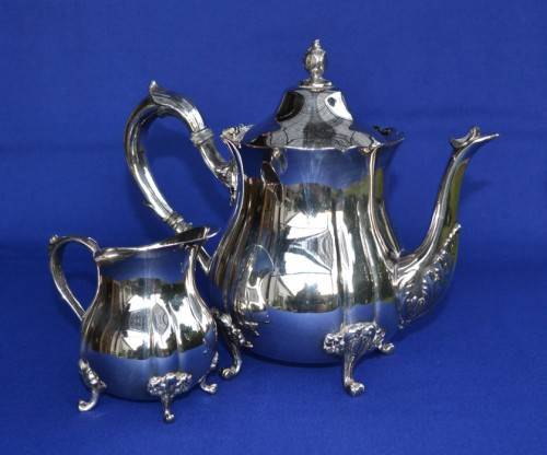 Silver Plate Tea / Coffee Pot and Milk Jug