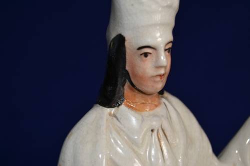 Pair of 19th Century Staffordshire  Scottish highlander Huntsmen on Horseback