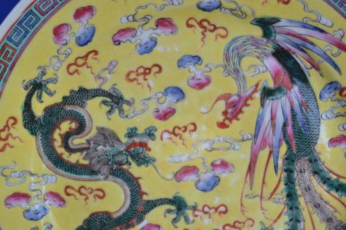 Famille Jaune Vintage Plates x 6