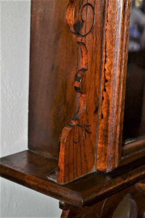 Very Large Vintage Wooden Clock Case with converted movement