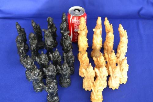 Chinese Figure Celluloid Chess Pieces - Vintage