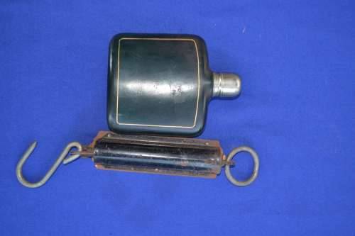 Vintage Hip Flask and Scale