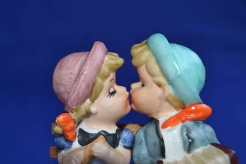 Vintage Kissing Boy and Girl Salt and Pepper Shakers