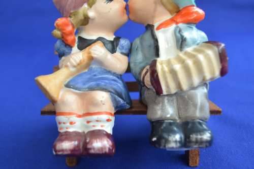 Vintage Kissing Boy and Girl Salt and Pepper Shakers