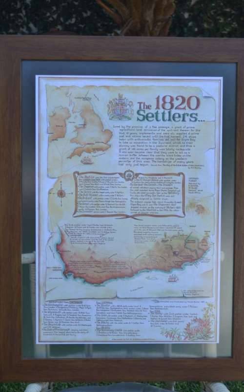 1820 Settlers Memorial Poster - Framed behind Glass