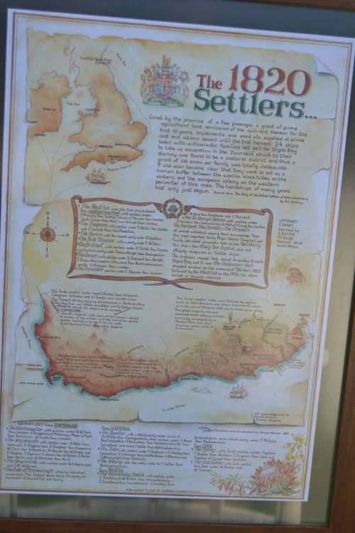 1820 Settlers Memorial Poster - Framed behind Glass