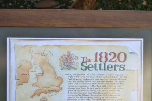 1820 Settlers Memorial Poster - Framed behind Glass