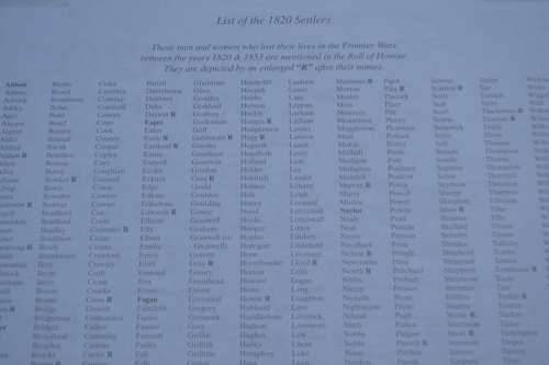 1820 Settlers Memorial Poster - Framed behind Glass