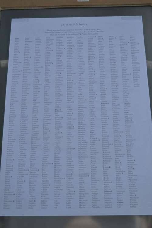 1820 Settlers Memorial Poster - Framed behind Glass