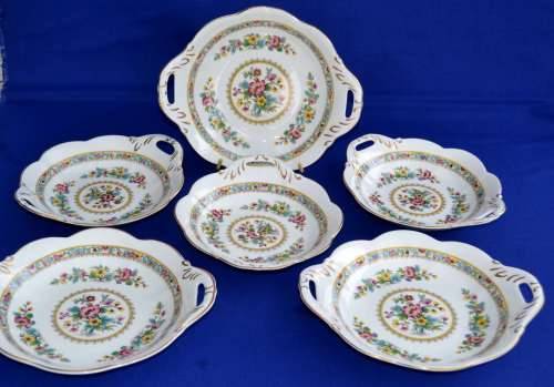 Coalport `Ming Rose` Sweet Dishes -Six Pieces