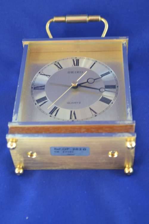 Seiko Quartz Brass Carriage / Mantle Clock