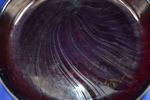 Deep Burnt Ruby Red Vintage Dish