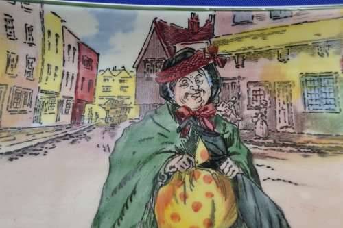 Royal Doulton Dickens Ware Sandwich Platter - Sairey Gamp D6327
