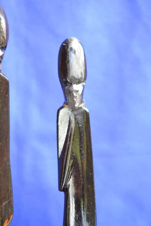 Vintage Carved Ebony Figures - Set of Four