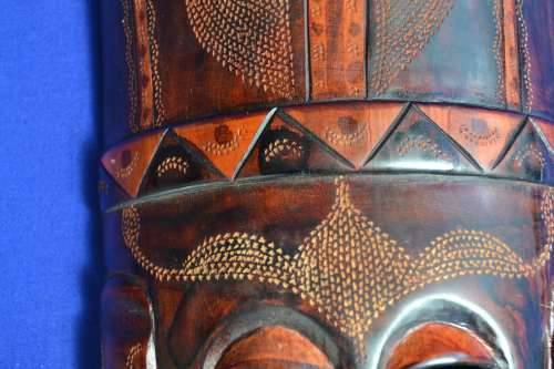 Vintage Large Vintage Dot Tribal Mask
