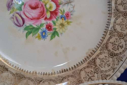 Simpsons (Potters) Ltd - Solian Ware Cake Plate and Three Side Plates