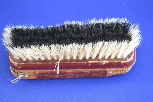 Vintage Leather Gentlemans Travel Vanity Kit