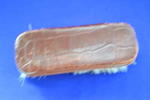 Vintage Leather Gentlemans Travel Vanity Kit