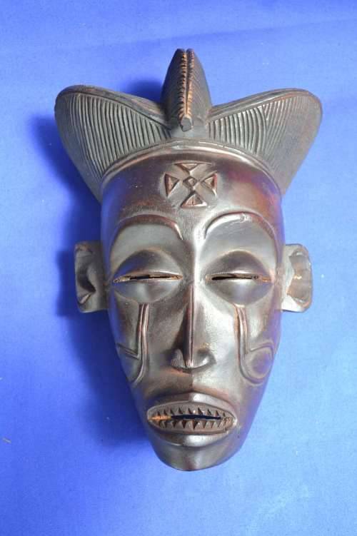 Vintage Carved Wooden Mask - Congo