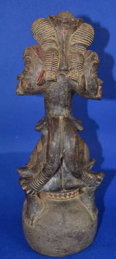 Antique Carved stone figural vessel