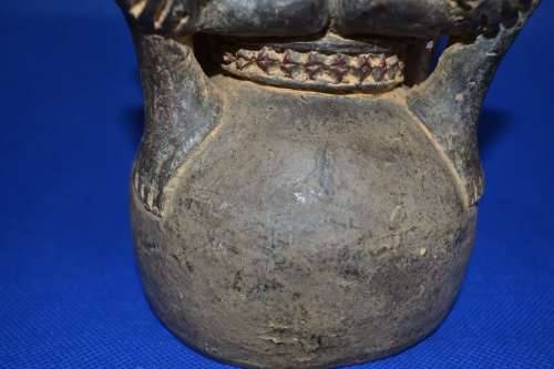 Antique Carved stone figural vessel