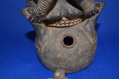 Antique Carved stone figural vessel