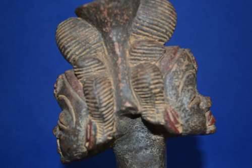 Antique Carved stone figural vessel
