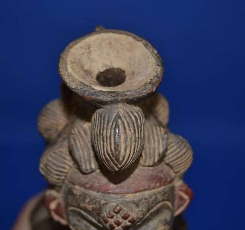 Antique Carved stone figural vessel