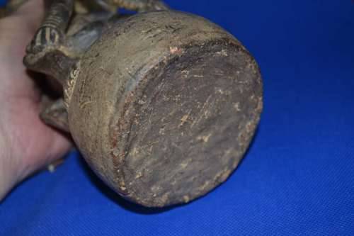 Antique Carved stone figural vessel