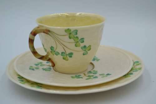 Belleek Classic Shamrock Irish Tea Set - 21 Pieces