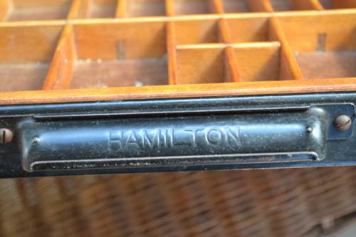 Large Antique Printers Tray - Hamilton Printers Typeset Drawer