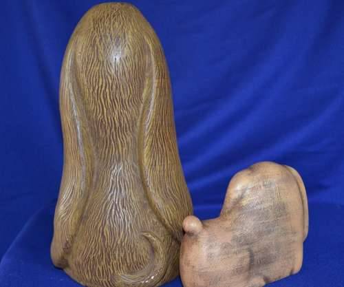 Retro 1970`s Ceramic  Dog Ornaments