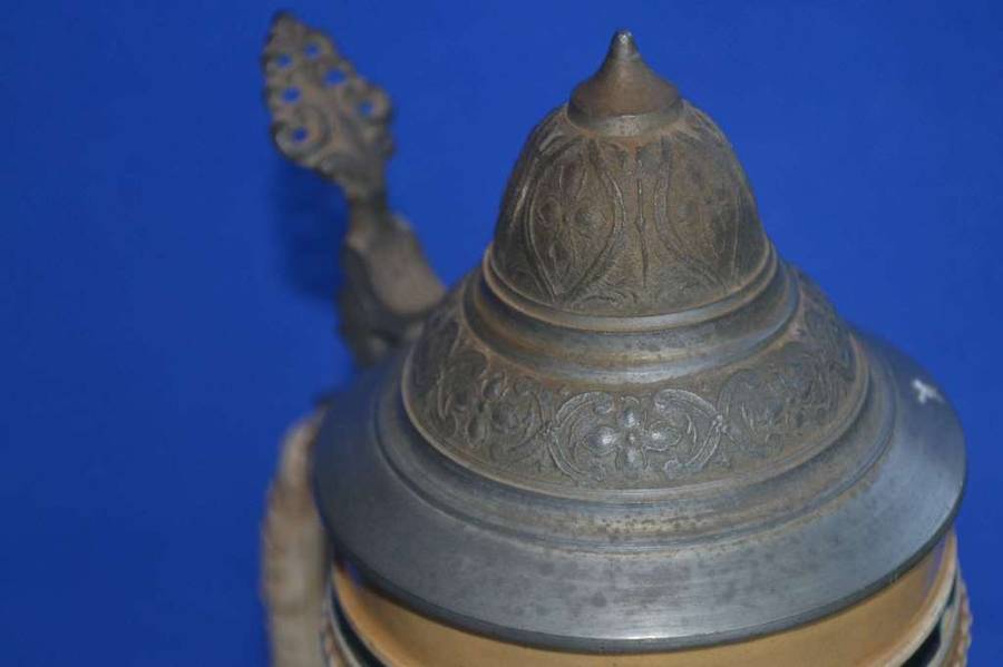 Large Vintage Reinhold Merkelbach Beer Stein on Stand- Germany