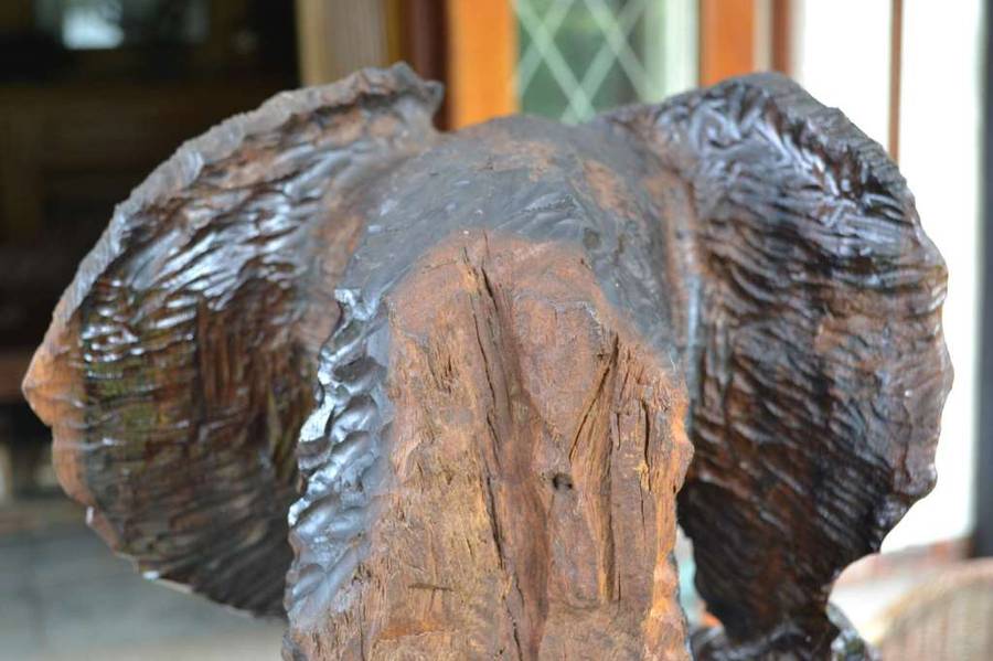 Large Totem Style Big 5 Wooden Carving